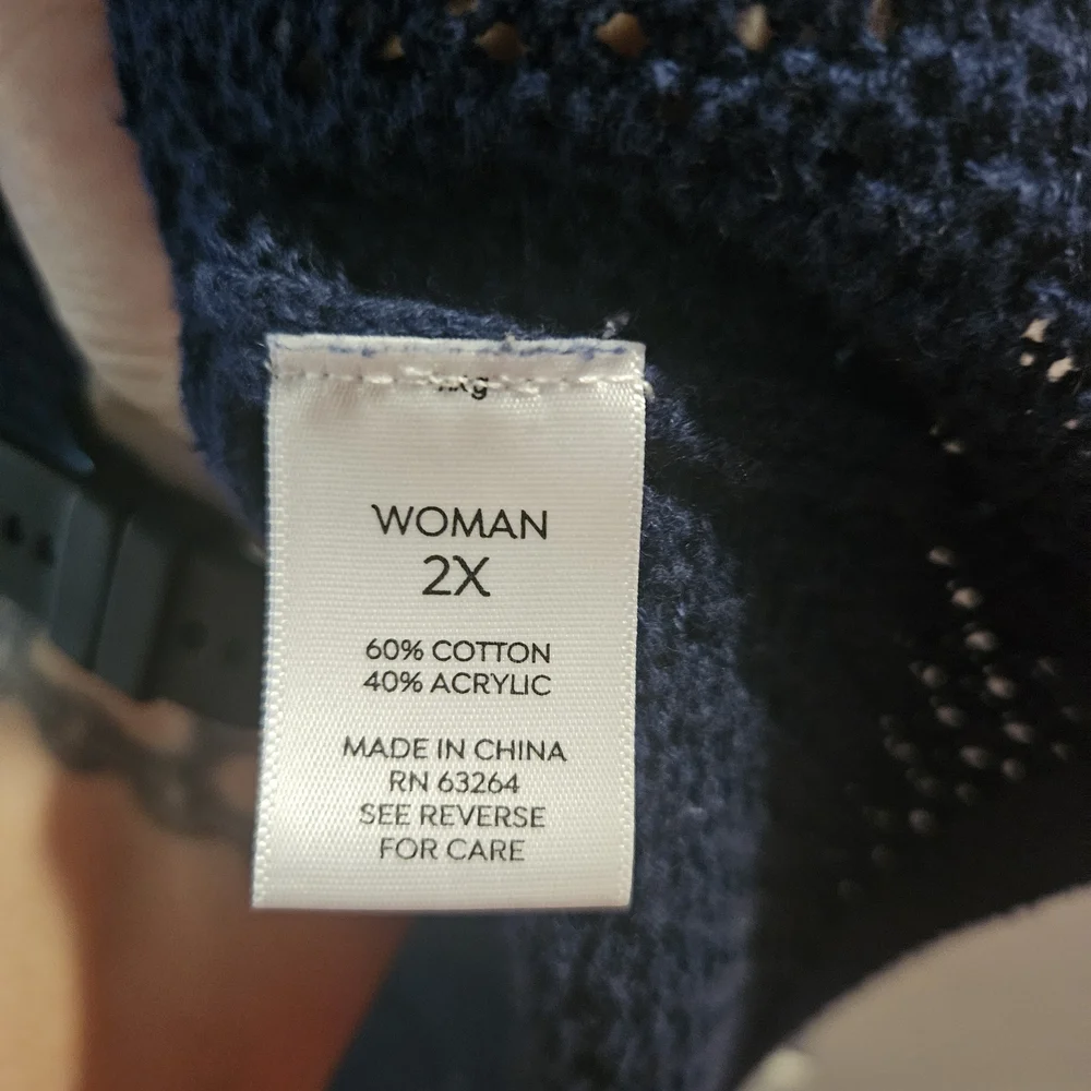 Westport Women's Dark Blue Knit Cardigan - Picture 3 of 4